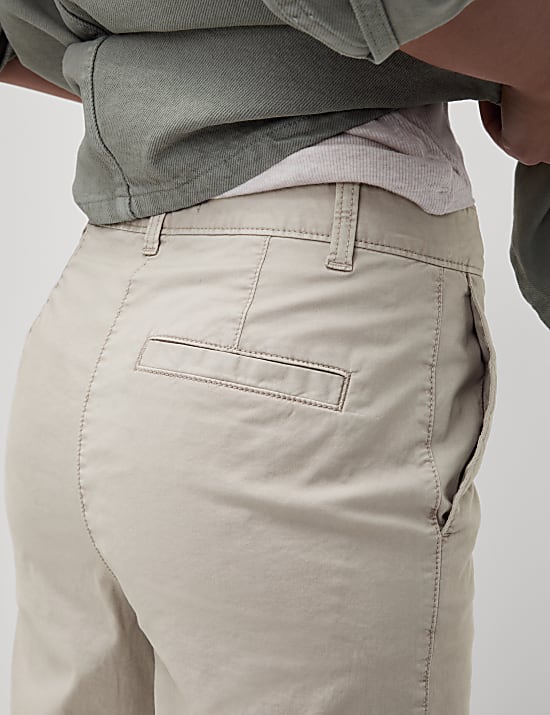 Cotton Rich Straight Leg Ankle Grazer Chinos