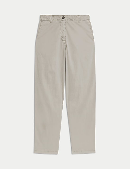 Cotton Rich Straight Leg Ankle Grazer Chinos
