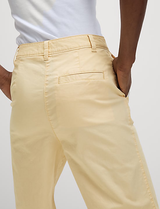 Cotton Rich Straight Leg Ankle Grazer Chinos