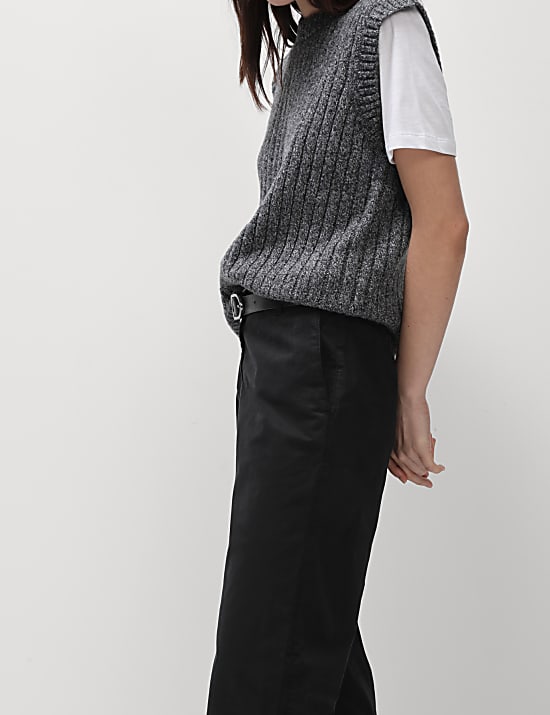 Cotton Rich Straight Leg Ankle Grazer Chinos