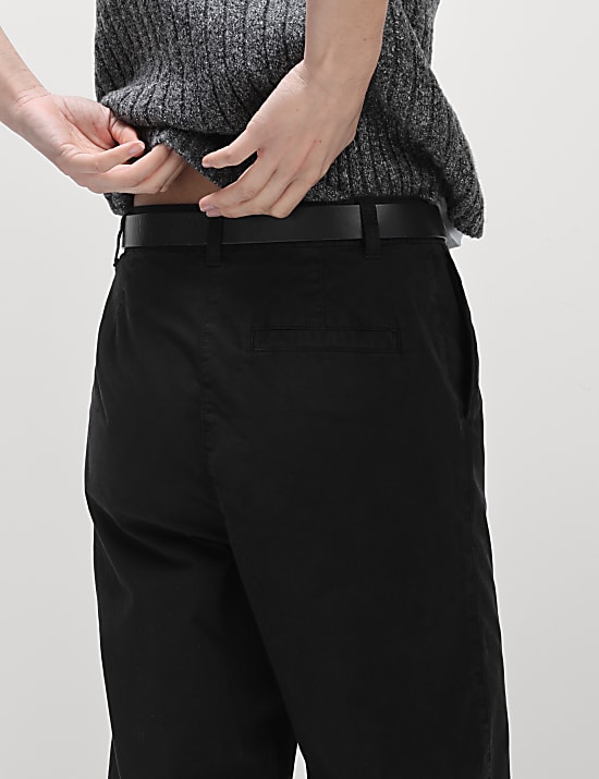 Cotton Rich Straight Leg Ankle Grazer Chinos