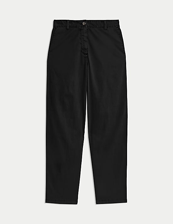 Cotton Rich Straight Leg Ankle Grazer Chinos