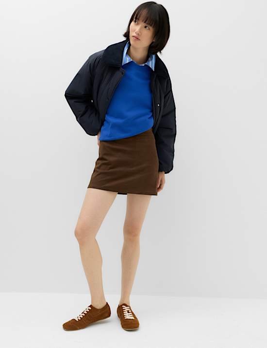 Faux Suede Mini Skirt