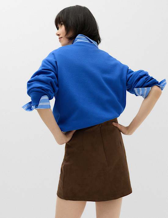 Faux Suede Mini Skirt