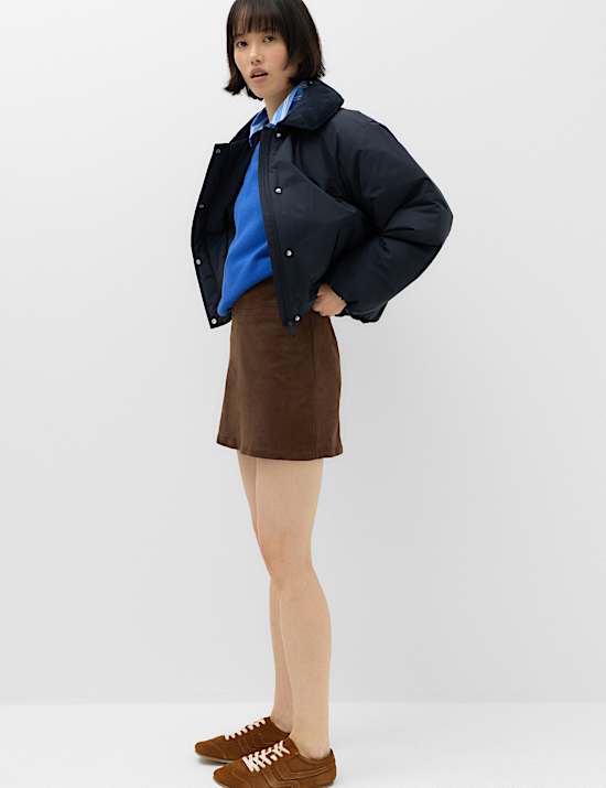 Faux Suede Mini Skirt