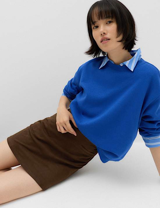 Faux Suede Mini Skirt