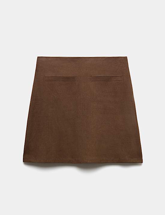 Faux Suede Mini Skirt