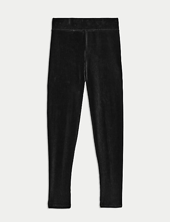 Leggings taille haute en velours côtelé