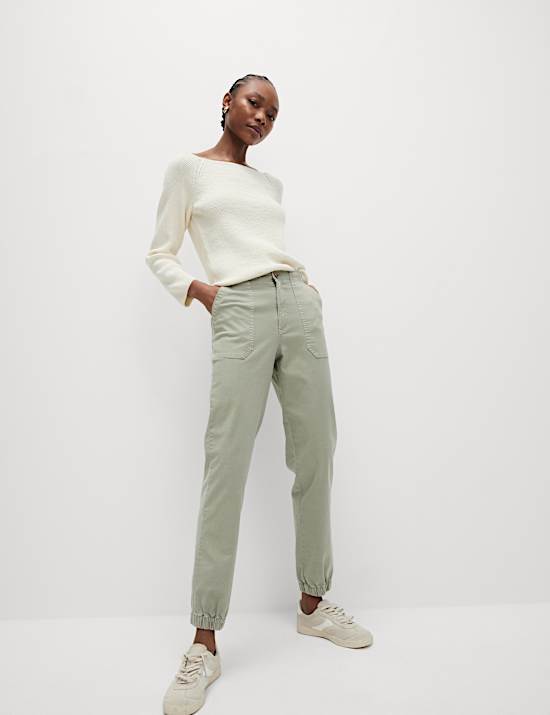Cotton Blend Slim Fit Joggers