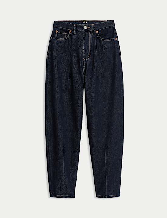 Premium Dart Detail Barrel Jeans