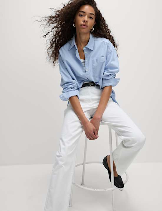 Chino coupe droite en coton