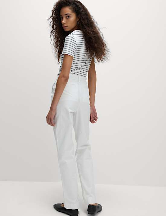 Chino coupe droite en coton