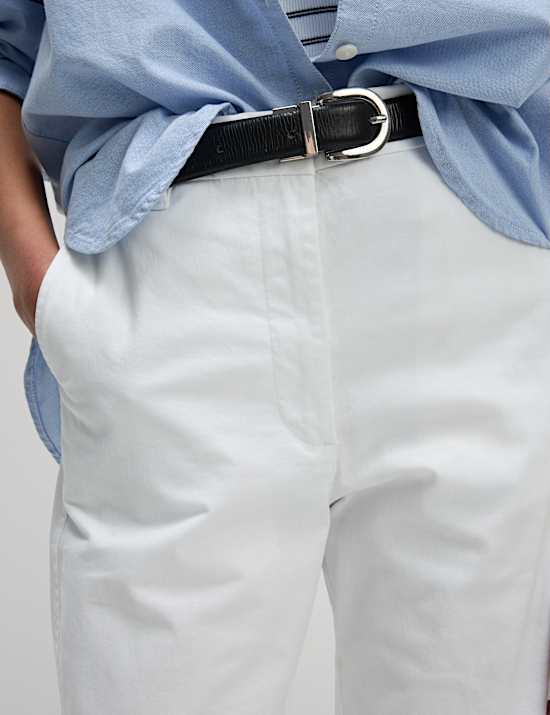 Chino coupe droite en coton