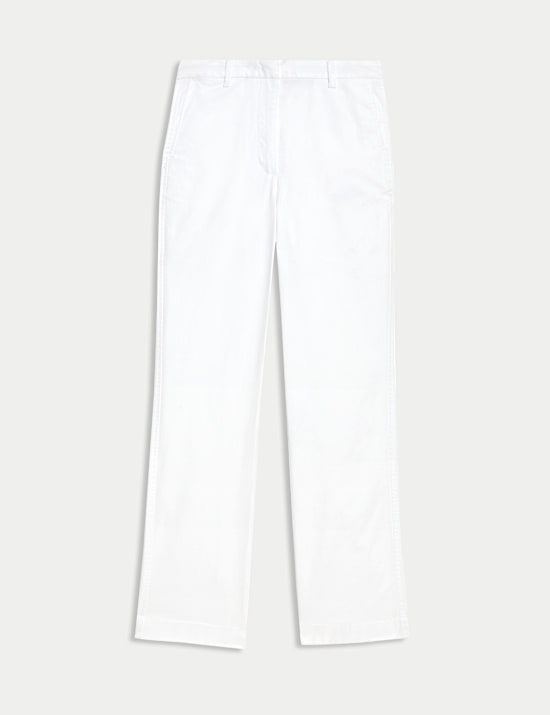 Chino coupe droite en coton