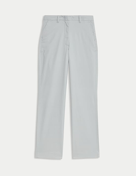 Stretch straight leg chinos