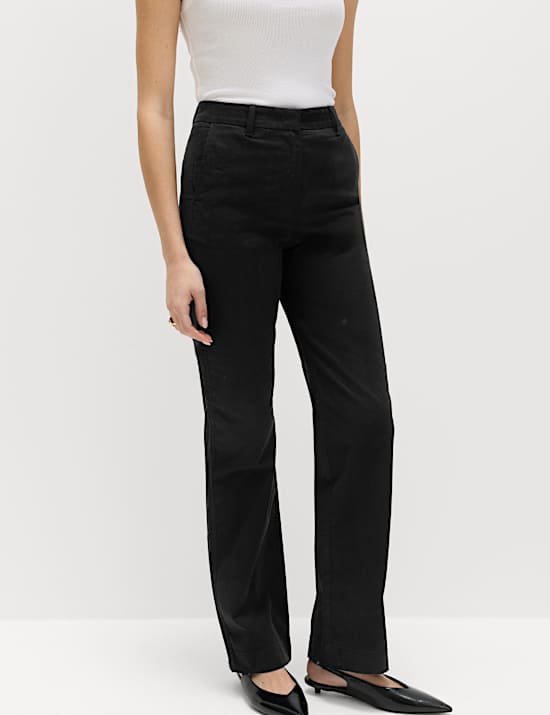 Chinos mit geradem Bein und hohem Baumwollanteil