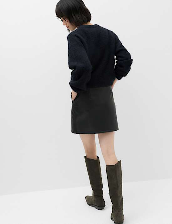 Faux Leather Mini Skirt