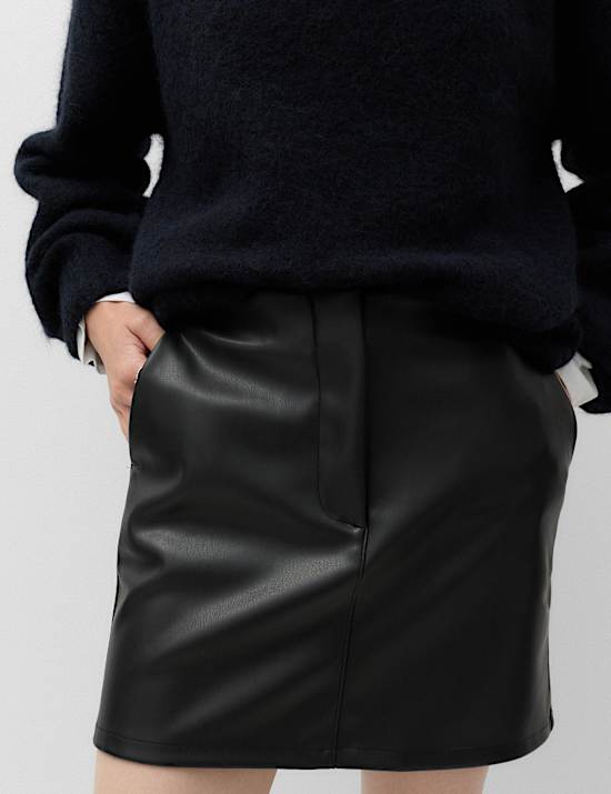 Faux Leather Mini Skirt
