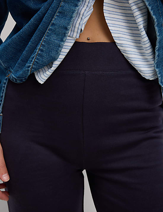 Παντελόνι φόρμας με ίσια μπατζάκια και υψηλή περιεκτικότητα σε βαμβάκι