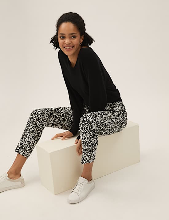 Linen Rich Tapered Ankle Grazer Trousers