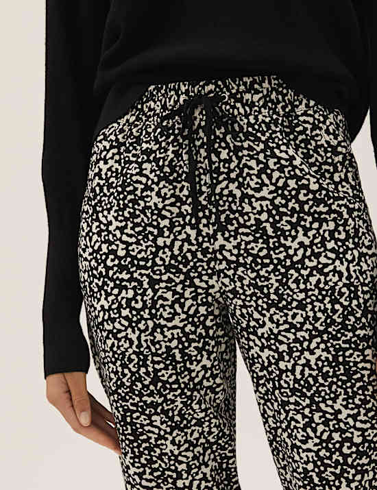 Linen Rich Tapered Ankle Grazer Trousers