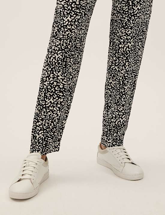 Linen Rich Tapered Ankle Grazer Trousers