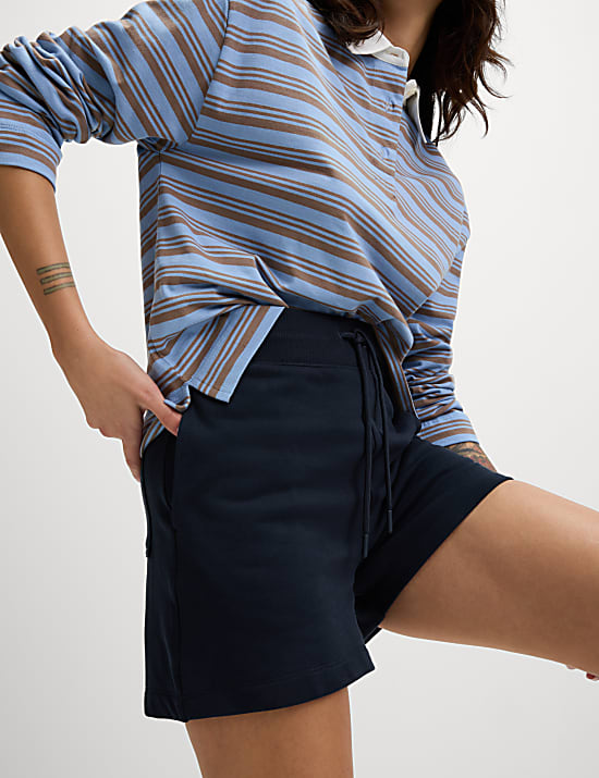Short de jogging en jersey et coton