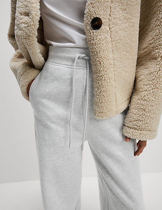 Cotton Rich Barrel Leg Ankle Grazer Joggers