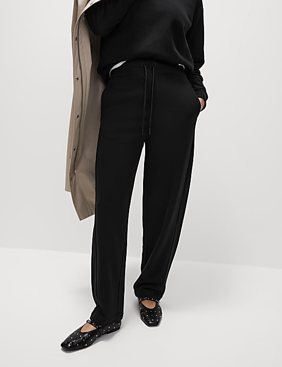 Cotton Rich Barrel Leg Ankle Grazer Joggers