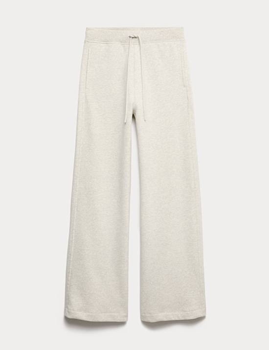 Pantalon de jogging coupe large en coton peigné