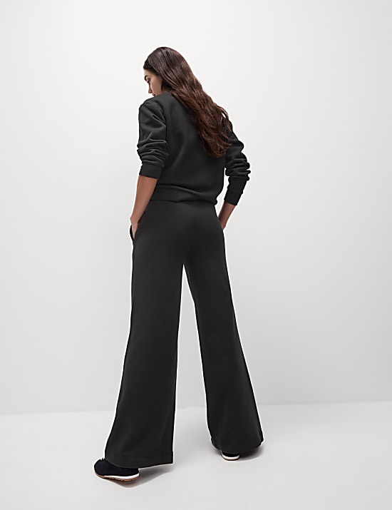 Cotton Rich Brushed Wide Leg Joggers