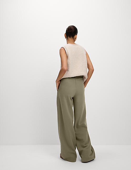 Cotton Rich Brushed Wide Leg Joggers
