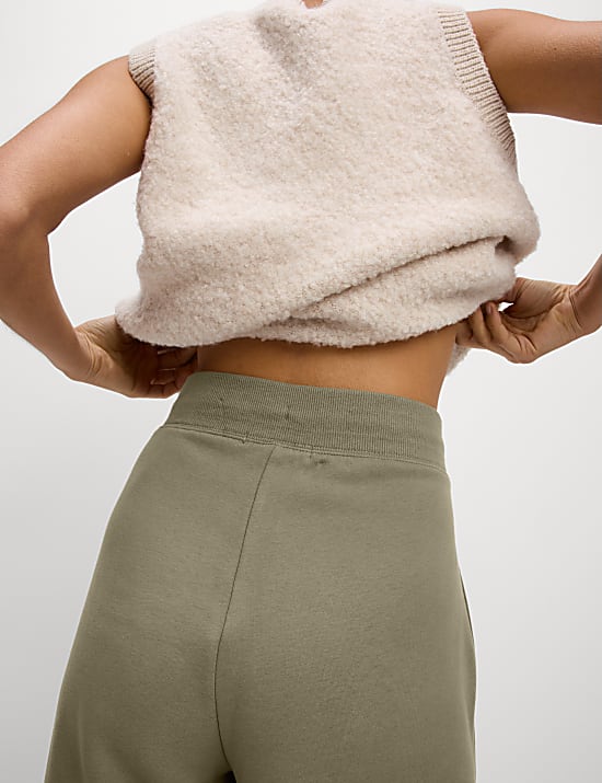 Cotton Rich Brushed Wide Leg Joggers