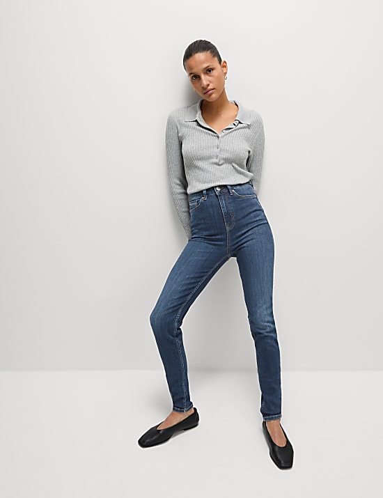 Superweiche Skinny-Jeans &bdquo;Ivy&ldquo; mit hohem Bund