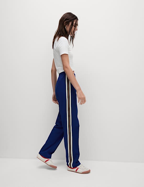 Cotton Rich Retro Side Stripe Joggers