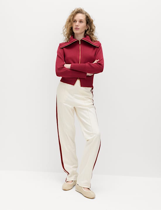 Cotton Rich Retro Side Stripe Joggers