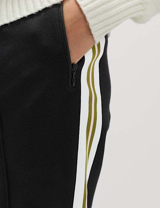 Cotton Rich Retro Side Stripe Joggers