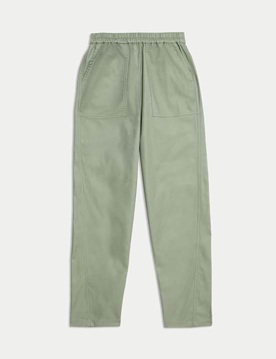 Celana Panjang Kaki Pull On Carrot Katun Murni