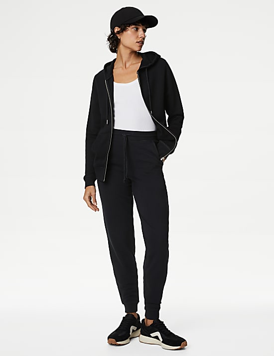 Jogging en coton &agrave; ourlet resserr&eacute;