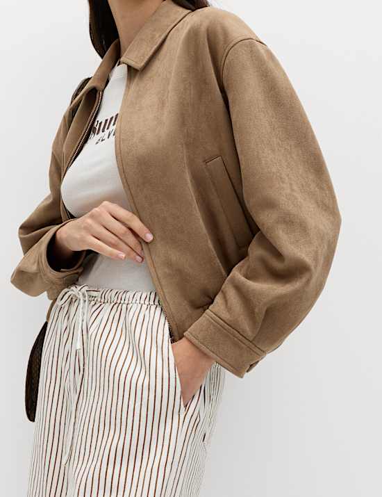 Hose aus Denim mit weitem Bein und Kordelzug