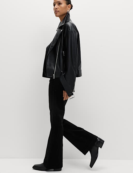 Cotton Rich Cord Flared Slim Fit Trousers