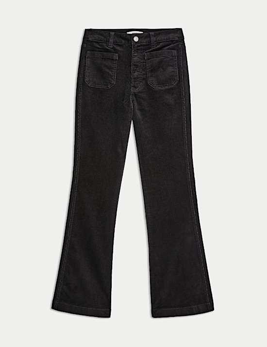 Cotton Rich Cord Flared Slim Fit Trousers