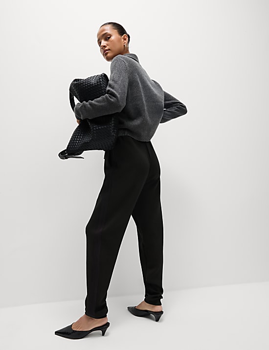 Taps toelopende joggingbroek met zijstreep