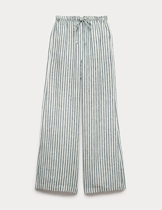 Pure Linen Palazzo Trousers