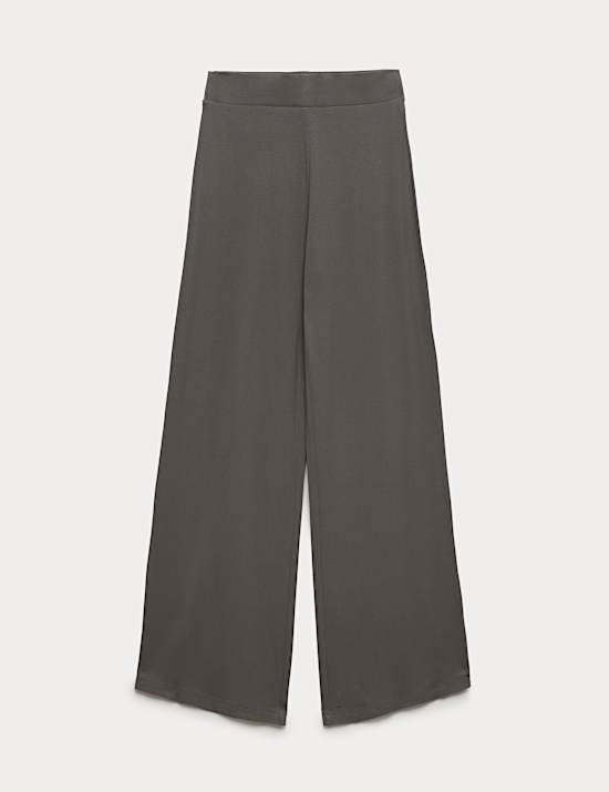 Jersey Wide Leg Trousers