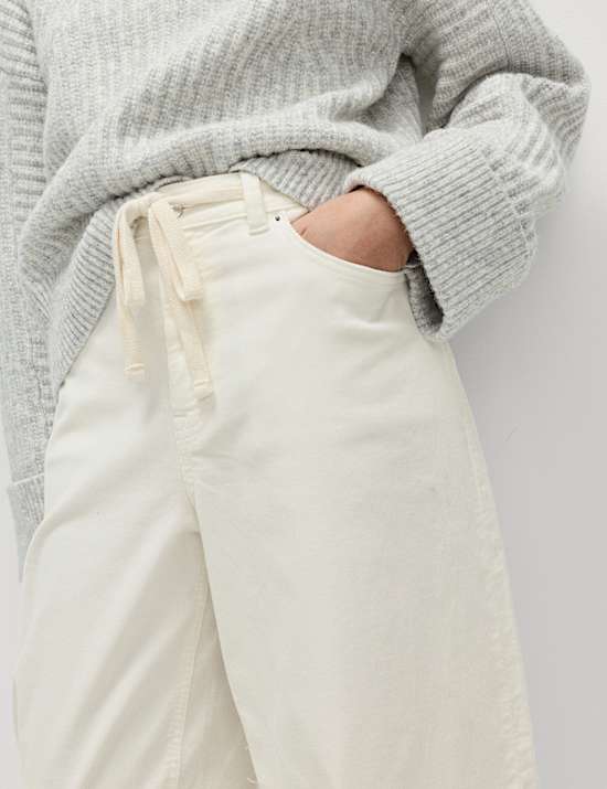 Pantalón de pata ancha de pana de algodón