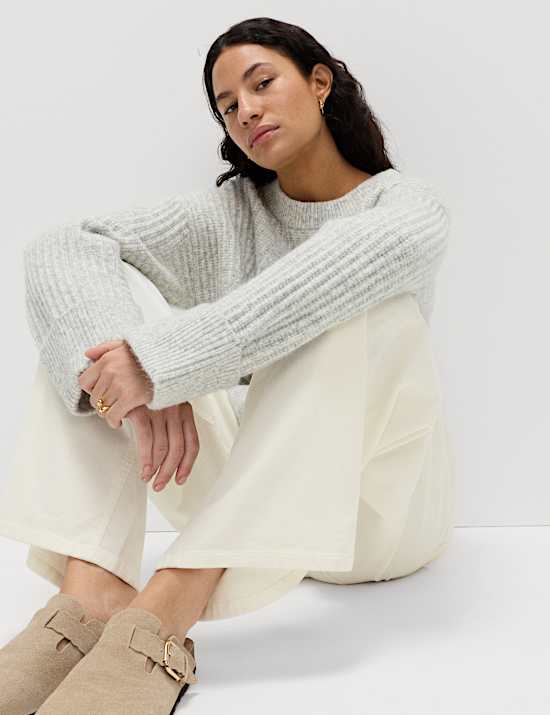 Pantalón de pata ancha de pana de algodón