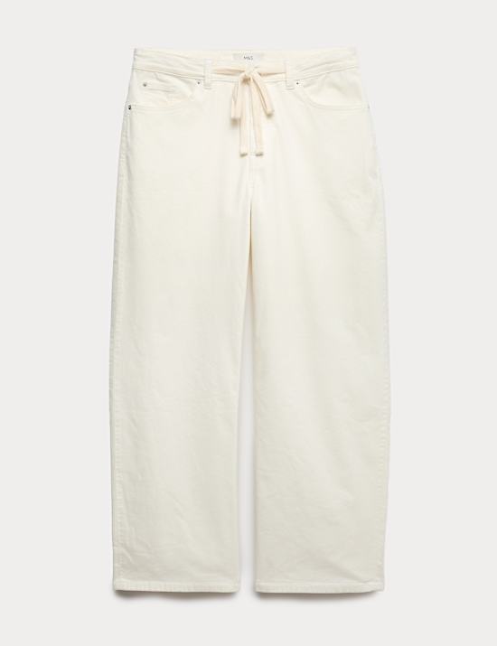 Cotton Rich Cord Wide Leg Trousers
