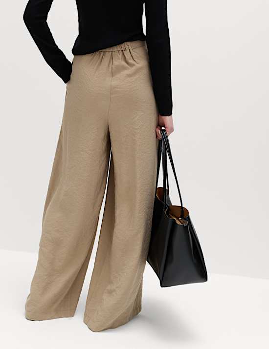 Pantalon palazzo sans pinces
