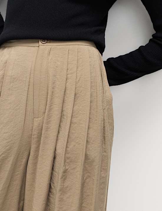 Pantalon palazzo sans pinces